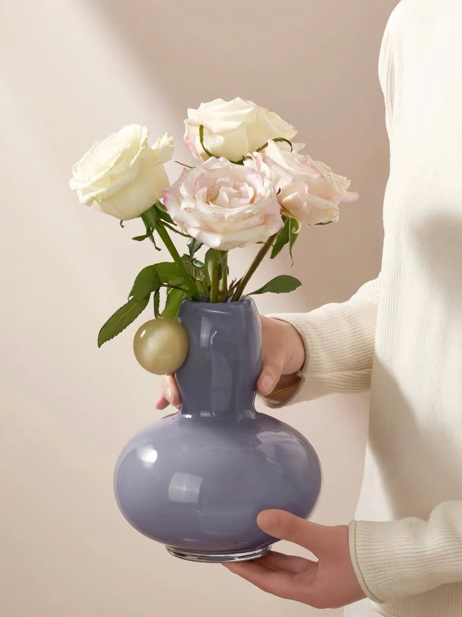 Jelly Bean Bud Vase - Whimsical Dopamine Centerpiece Vase for Gorgeous Tablescape