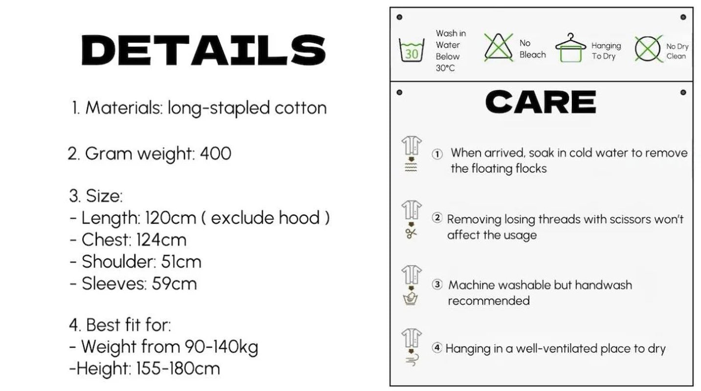 Whimsical Polka Dot Hooded Bath Robe - 100% Organic Long-Stapled Cotton