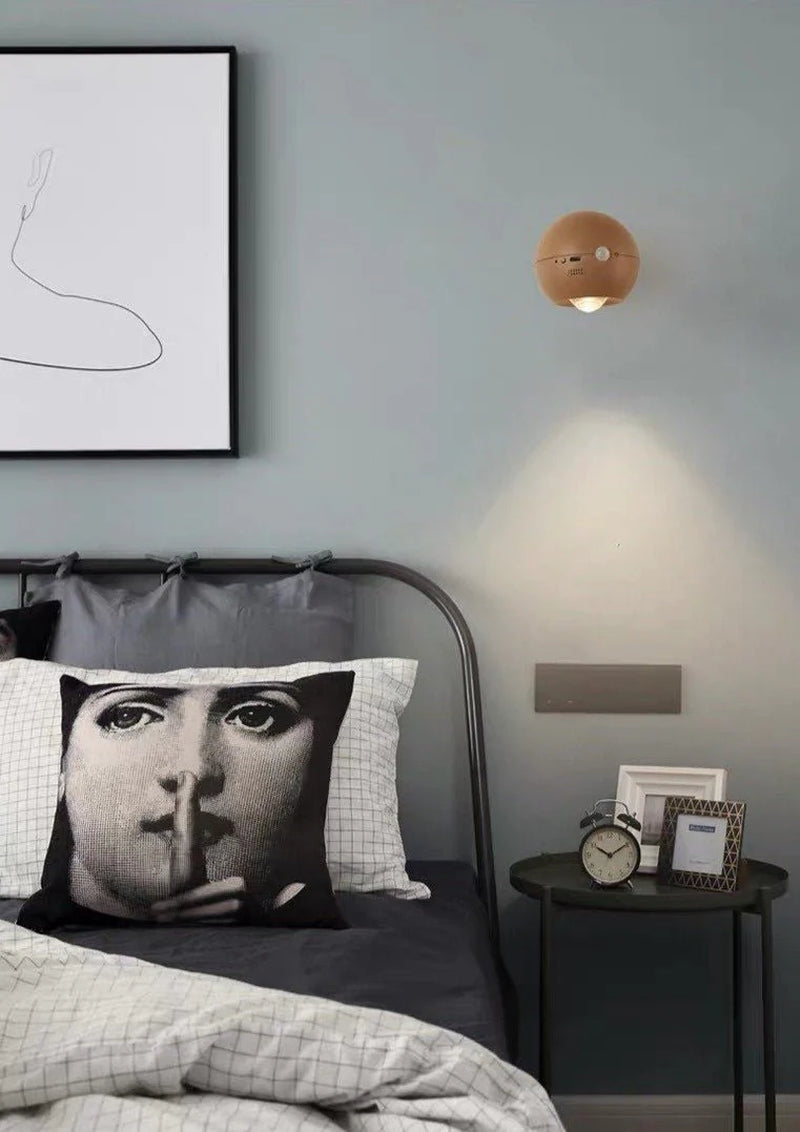 Space Age Motion Sensor Night Light: Punch-Free Wall Accent Lighting, Dimmable Nursery Light, Portable Flash Light All-In-One