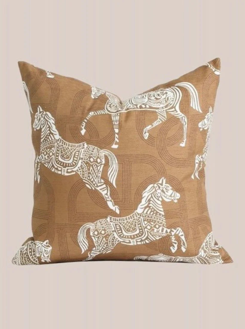 Safari Decorative Terracotta Throw Pillowcase, Earthy Tone Modern Fall Decors