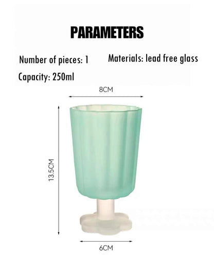 Hand Blown Petal Goblets - Cute Whimsical Colored Wine Glasses