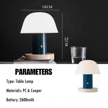 Nordic Cute Mushroom Setago Table Lamp - Dimmable Portable Quirky Nursery Light