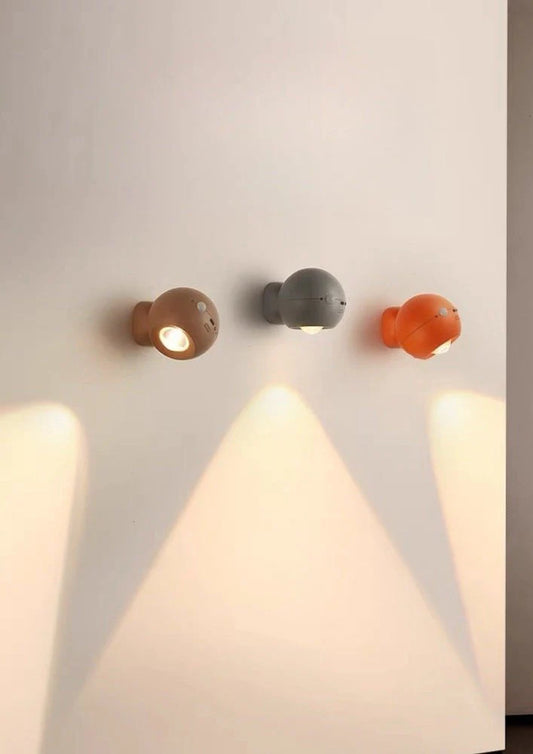 Space Age Motion Sensor Night Light: Punch-Free Wall Accent Lighting, Dimmable Nursery Light, Portable Flash Light All-In-One