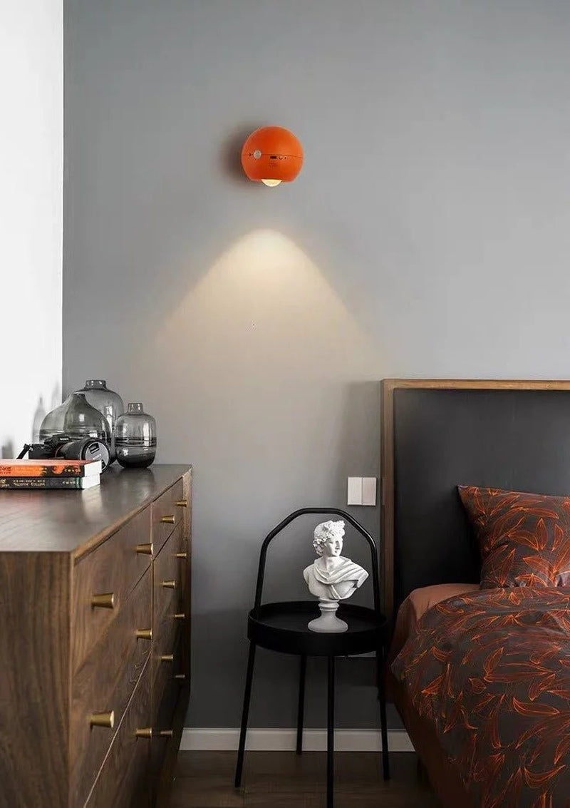 Space Age Motion Sensor Night Light: Punch-Free Wall Accent Lighting, Dimmable Nursery Light, Portable Flash Light All-In-One