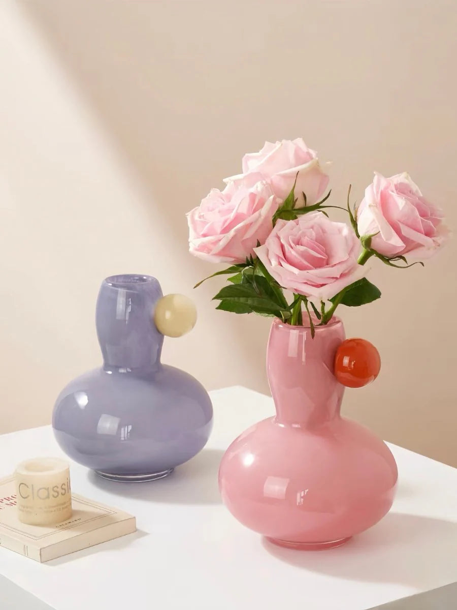 Jelly Bean Bud Vase - Whimsical Dopamine Centerpiece Vase for Gorgeous Tablescape