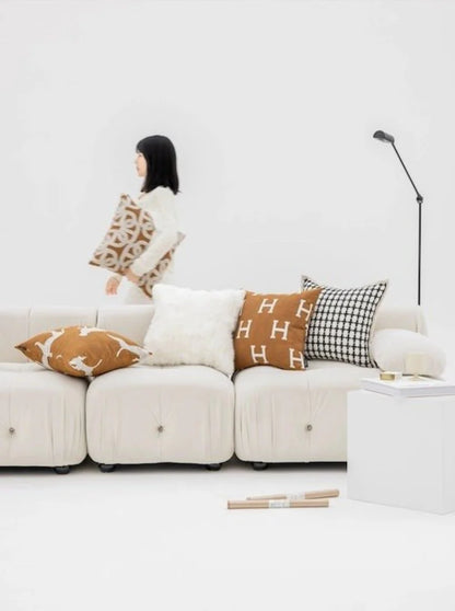 Safari Decorative Terracotta Throw Pillowcase, Earthy Tone Modern Fall Decors