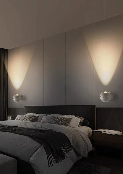 Space Age Motion Sensor Night Light: Punch-Free Wall Accent Lighting, Dimmable Nursery Light, Portable Flash Light All-In-One