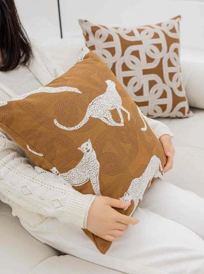 Safari Decorative Terracotta Throw Pillowcase, Earthy Tone Modern Fall Decors