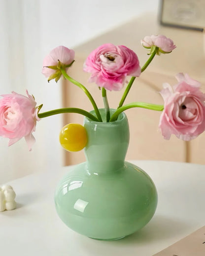 Jelly Bean Bud Vase - Whimsical Dopamine Centerpiece Vase for Gorgeous Tablescape