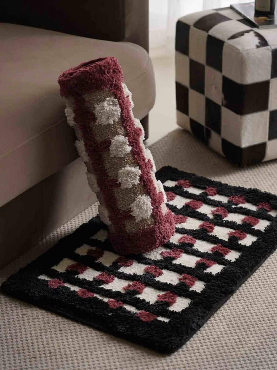 Retro Dotted Bath Rug, Ultra Soft, Absorbent & Anti-Slip