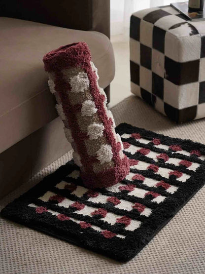 Retro Dotted Bath Rug, Ultra Soft, Absorbent & Anti-Slip