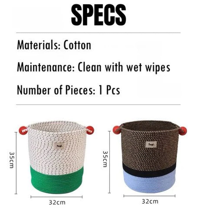 Maximalism Inspired Handmade Woven Laundry Storage Baskets