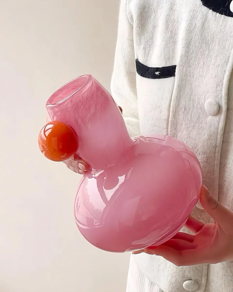 Jelly Bean Bud Vase - Whimsical Dopamine Centerpiece Vase for Gorgeous Tablescape
