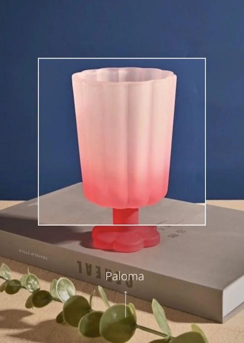 Hand Blown Petal Goblets - Cute Whimsical Colored Wine Glasses