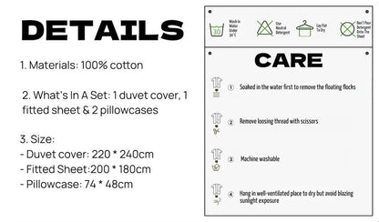 Rainbow Checker Queen Duvet Cover Set with Pillowcases & Fitted Sheet