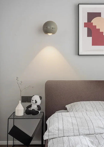 Space Age Motion Sensor Night Light: Punch-Free Wall Accent Lighting, Dimmable Nursery Light, Portable Flash Light All-In-One