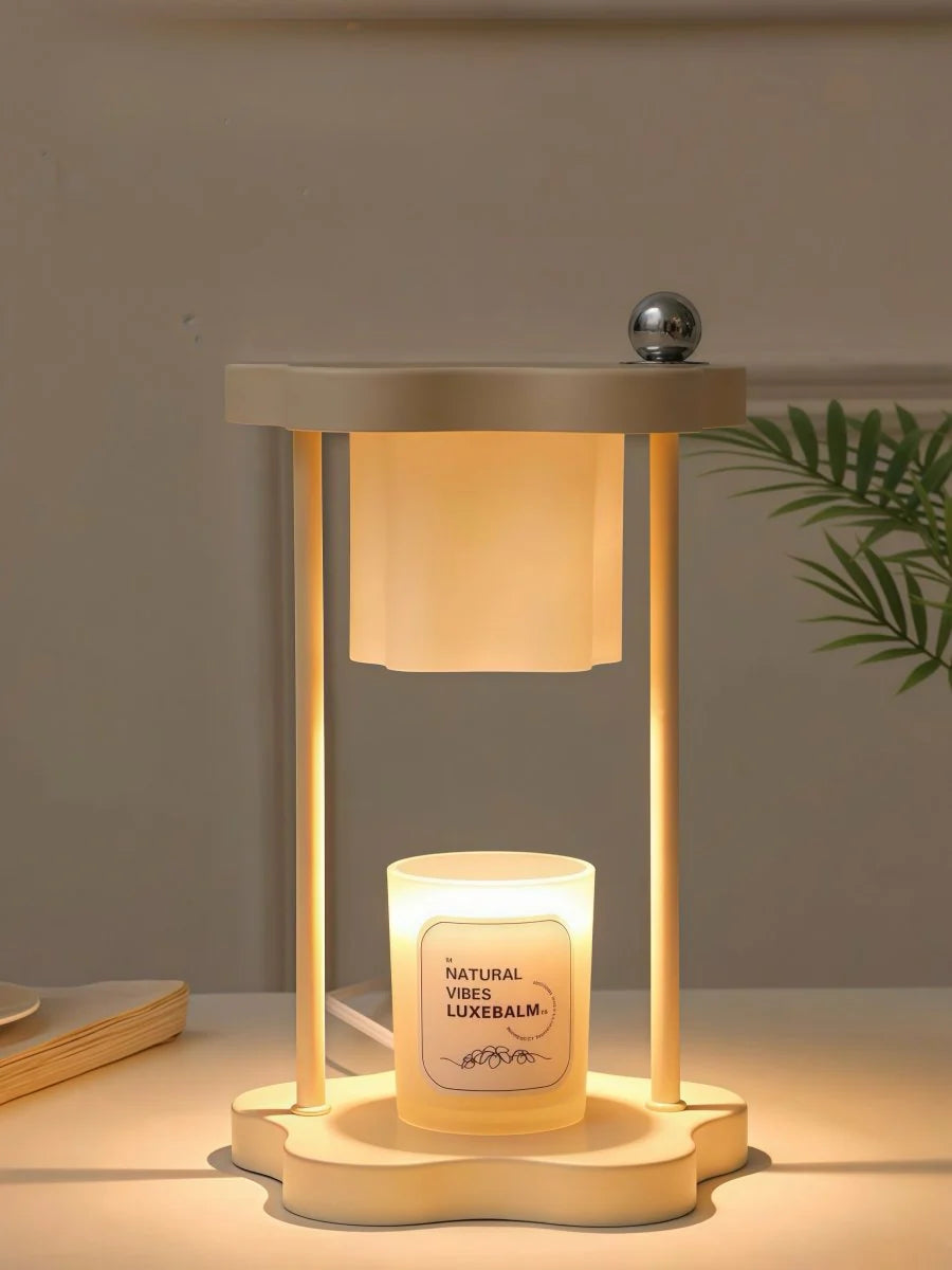 Cute Nordic Dimmable Petal Floral Candle Warmer Lamp with Timer