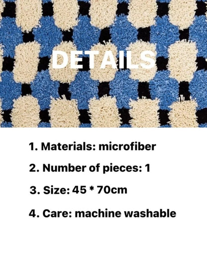 Ultra Soft Modern Geometric Bath Rug, Absorbent, Anti-Slippery Mat