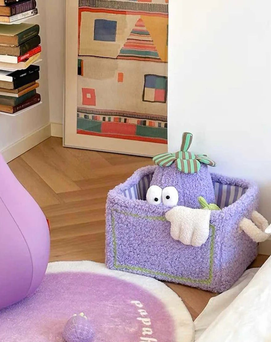 Whimsical Eclectic Big Eyes Plush Cute Laundry Storage Baskets - Laundry Bag for Kids Children