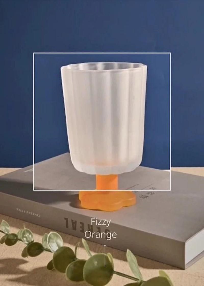 Hand Blown Petal Goblets - Cute Whimsical Colored Wine Glasses