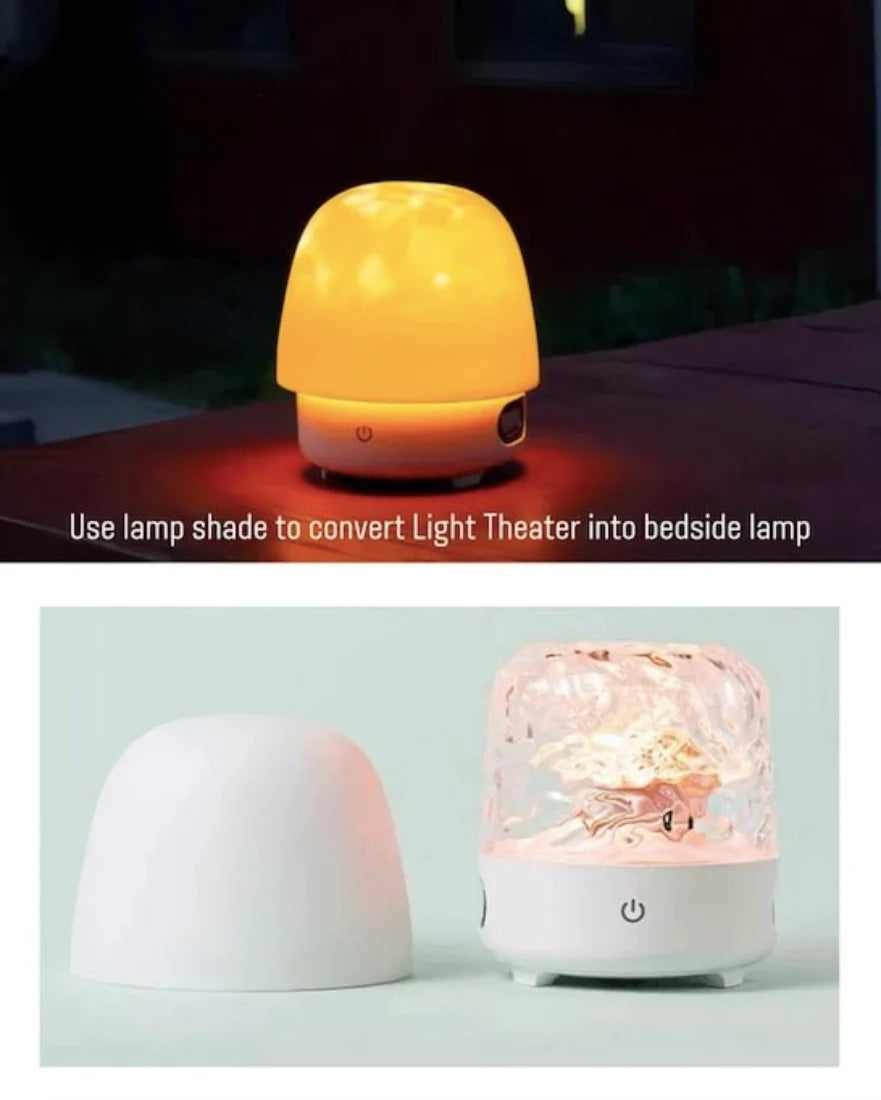 Light Theatre: Ambient Light with Stereo Speaker, Ripple Sunset Aurora Projector All-In-1