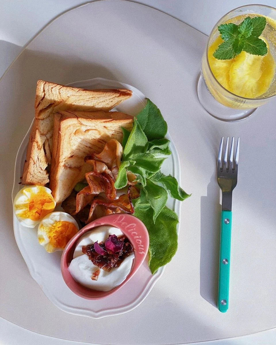 10 Pcs Modern French Rivet Cutlery Set - Bistrot Style Flatware Silverware