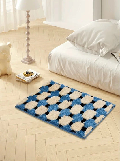 Ultra Soft Modern Geometric Bath Rug, Absorbent, Anti-Slippery Mat