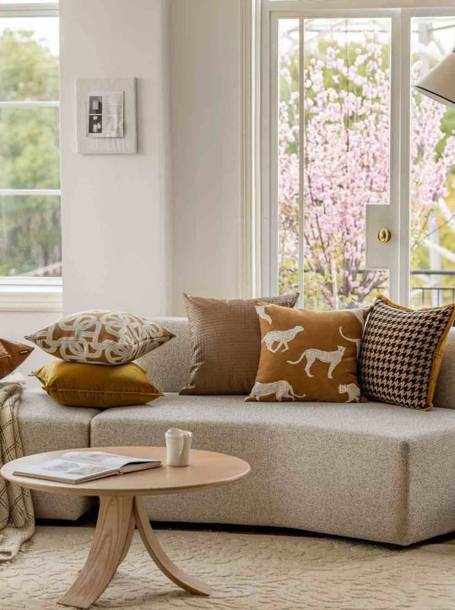 Safari Decorative Terracotta Throw Pillowcase, Earthy Tone Modern Fall Decors