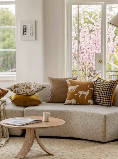 Safari Decorative Terracotta Throw Pillowcase, Earthy Tone Modern Fall Decors