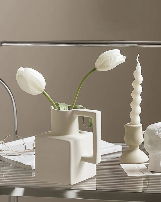 Handmade Ceramic Jug Pitcher Vase - Modern and Unique Decorative Centerpiece Vase